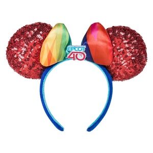 2022 Disney Epcot 40th Anniversary Minnie Mouse Ears Headband